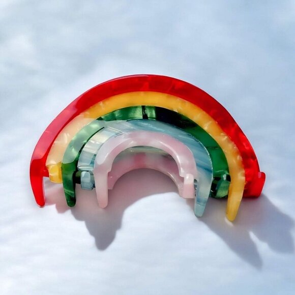 PRIDE RAINBOW ACETATE CLAW CLIP - Picture 3 of 6